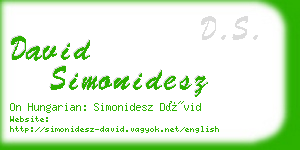 david simonidesz business card